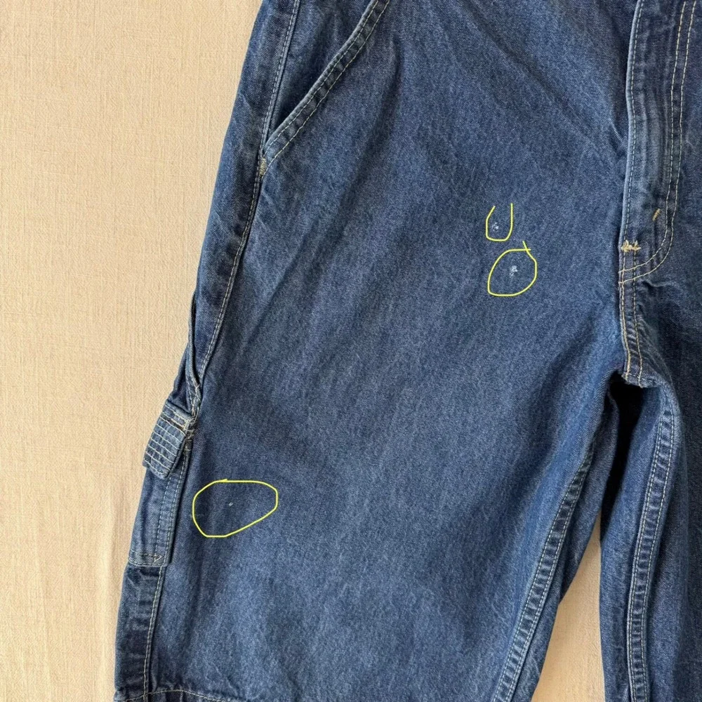 Vintage 1999 Levi's Carpenter Jorts W29 Baggy Y2K Skater Red Tab